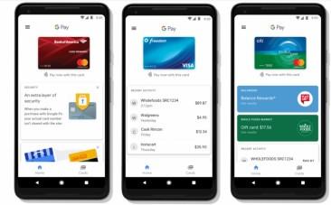 Google Pay features seen on android smartphone screen