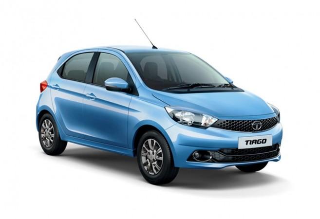 Tata Tiago in Striker Blue shade Tata Tiago