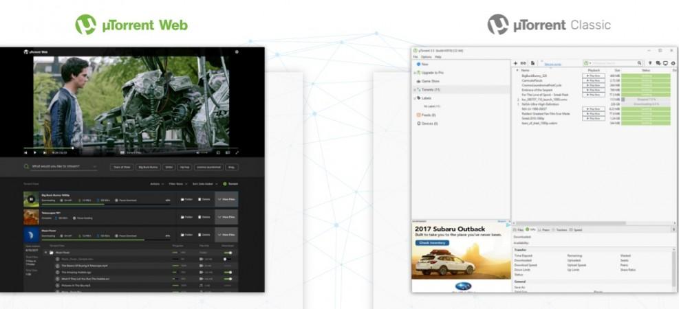 uTorrent Web as seen as its official website uTorrent Web as seen as its official website