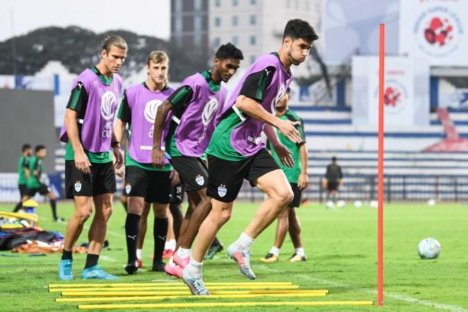 Bengaluru FC forward Edu Garcia during a training session. edu garcia, bengaluru fc