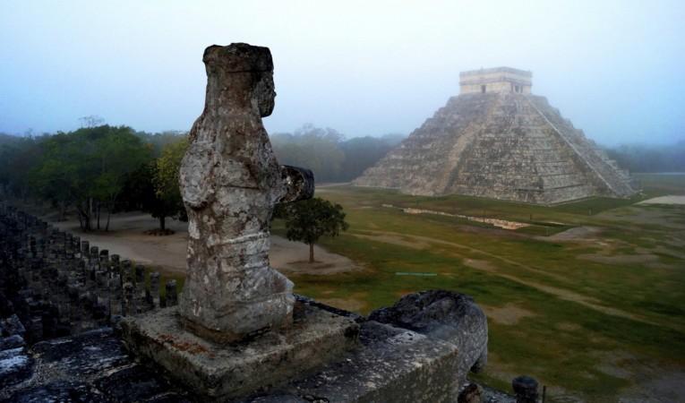 The Maya temple of Kukulkan, the feathered serpent and Mayan snake deity, is seen at the archaeological site in Mexico Mayan monuments