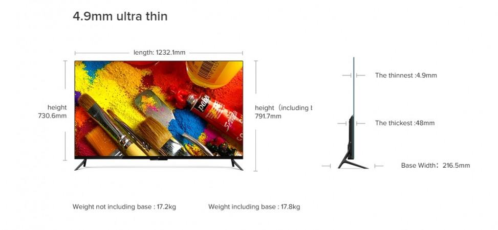 Xiaomi Mi TV 4 dimension Xiaomi Mi TV 4 dimension
