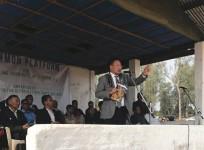 T R Zeliang speaking to the people of 7 Peren A/C ahead of assembly election in Nagaland