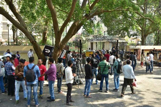 Visuals outside late legendary actress Sridevi's residence Visuals outside late legendary actress Sridevi's residence