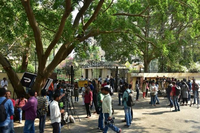Visuals outside late legendary actress Sridevi's residence Visuals outside late legendary actress Sridevi's residence