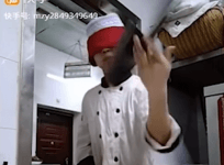 Mo Aiai is a 17-year-old chef from Beijing who has mastered the art of spinning knife while being blindfolded.