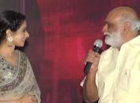 Sridevi with K Raghavendra Rao at Mom trailer launch in Hyderabad