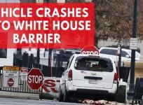 Vehicle crashes into security barrier near White House