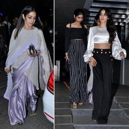 Janhvi Kapoor's 2017 birthday celebration with Sridevi Janhvi Kapoor's 2017 birthday celebration with Sridevi