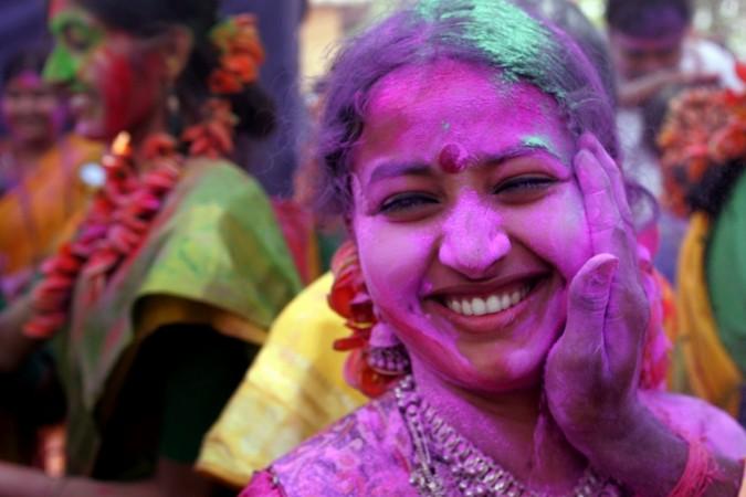 Holi in Shantiniketan, West Bengal. holi shantiniketan
