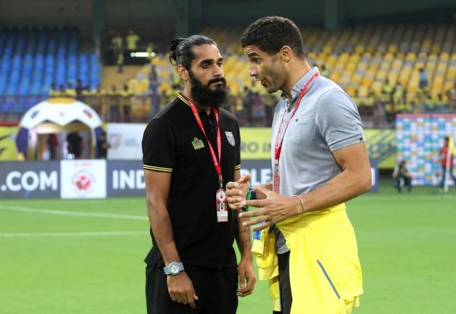 Kerala Blasters captain Sandesh Jhingan (left) with coach David James Kerala Blasters captain Sandesh Jhingan (left) with coach David James