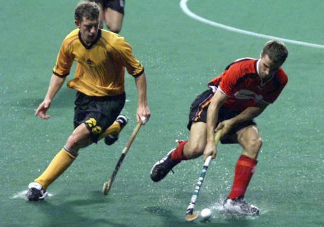 A match between Australia and Germany during the 2001 Sultan Azlan Shah Cup tournament in Kuala Lumpur, Malaysia
