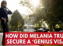 How did Melania Trump secure a genius visa?