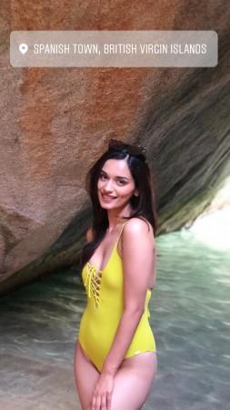 Manushi Chhillar poses in a bikini in the British Virgin Islands Manushi Chhillar