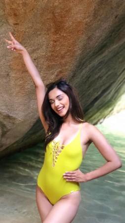 Manushi Chhillar poses in a bikini in the British Virgin Islands Manushi Chhillar