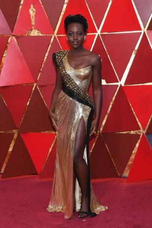 lupita nyongo attends the 90th Annual Academy Awards at Hollywood & Highland Center on March 4, 2018 in Hollywood, California.