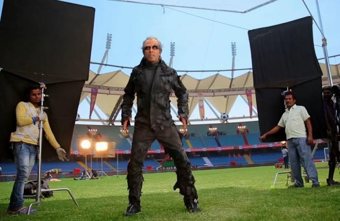A screen shot from the making video of 2.0 VFX Featurette. Akshay Kumar in 2.0