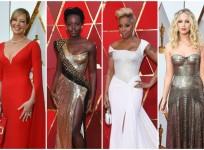 (L to R) Alison Janney, Lupita Nyong'o, Mary J Blige and Jennifer Lawrence at the Oscars 2018 Red Carpet.