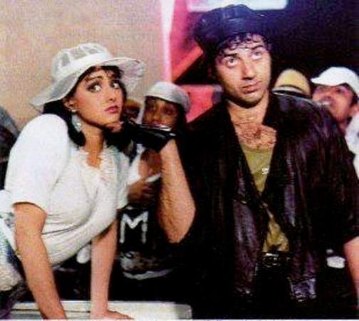 Sridevi and Sunny Deol in Chaalbaaz Sridevi in Chaalbaaz