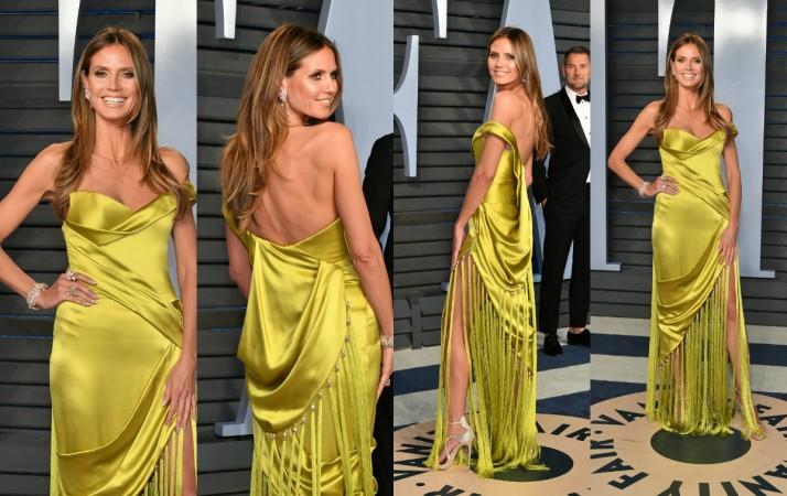 Heidi Klum attends the 2018 Vanity Fair Oscar Party hosted by Radhika Jones at Wallis Annenberg Center for the Performing Arts on March 4, 2018 in Beverly Hills, California. Heidi Klum