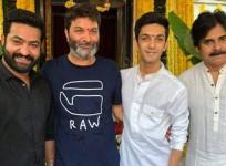 Jr NTR and Trivikram at opening ceremony of NTR28