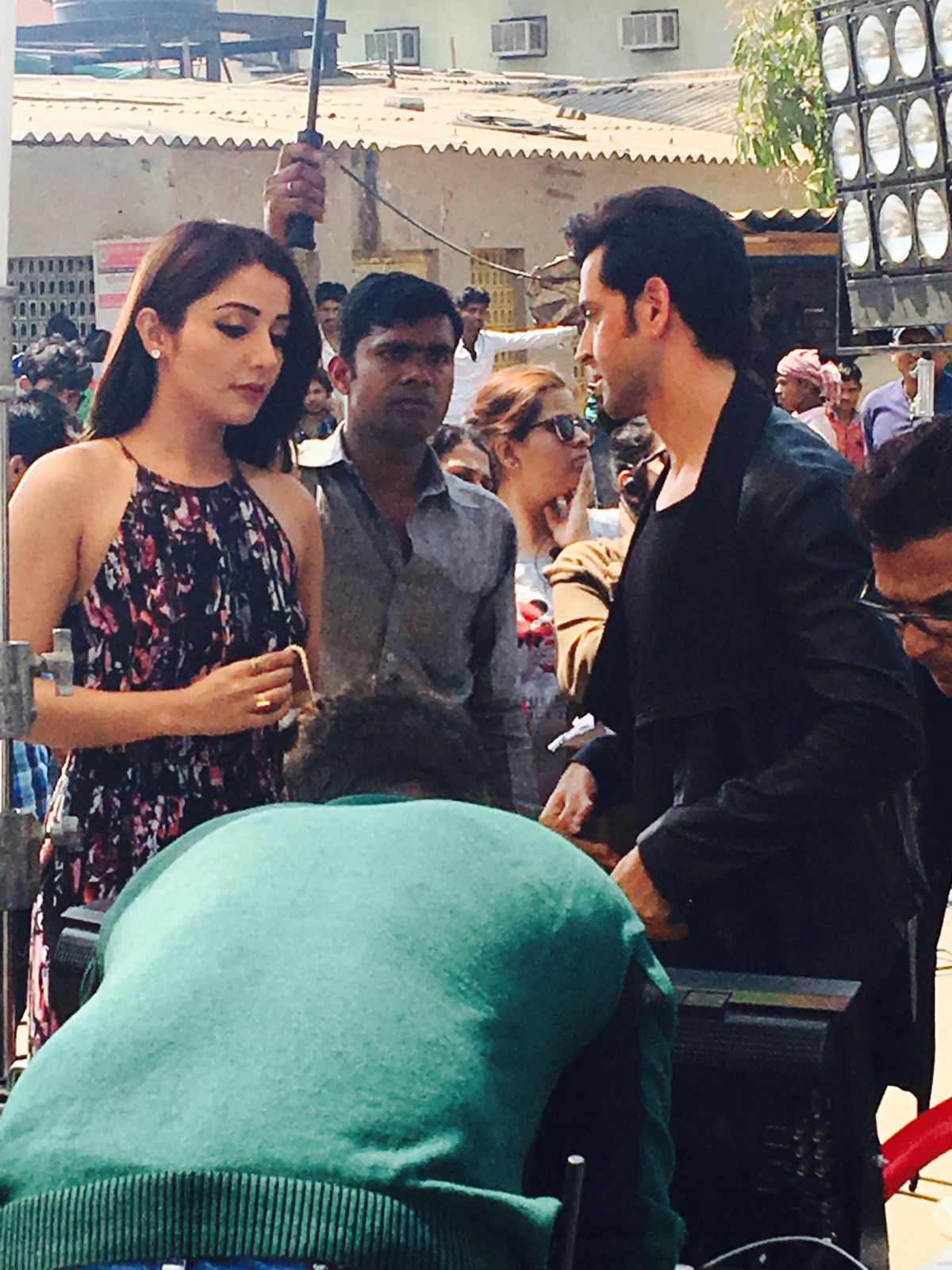 Sonia Mann and Hrithik Roshan during a shoot