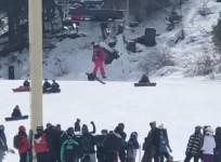 Watch dramatic footage of five-year-old dangling from chairlift