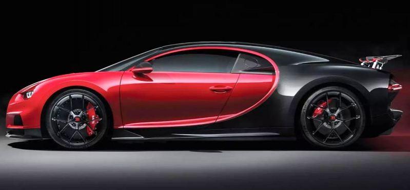 Bugatti Chiron Sport gets dark colored new alloy wheels. Bugatti Chiron Sport