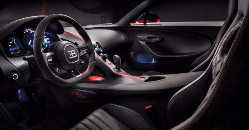 Bugatti Chiron Sport gets a generous amount of 'Sport' badging inside the cabin. Bugatti Chiron Sport