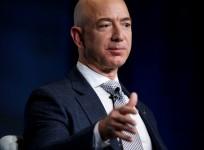 Jeff Bezos, founder of Blue Origin and CEO of Amazon, speaks about the future plans of Blue Origin during an address to attendees at Access Intelligence's SATELLITE 2017 conference in Washington, U.S., March 7, 2017.
