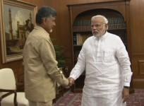 K Chandrababu Naidu with Narendra Modi