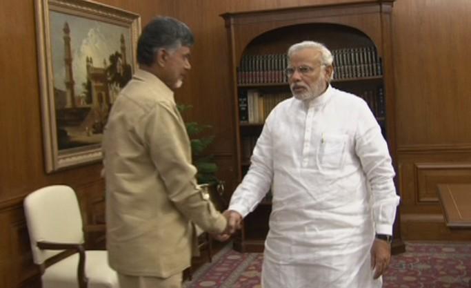 K Chandrababu Naidu with Narendra Modi K Chandrababu Naidu with Narendra Modi