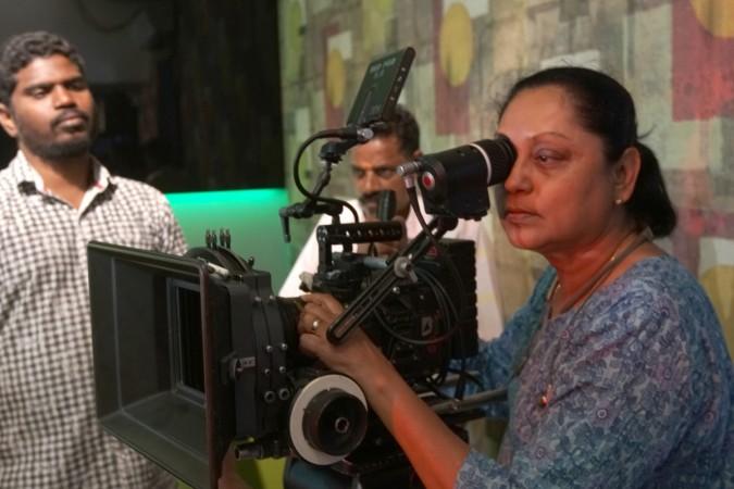 Cinematographer-turned-director BR Vijaylakshmi during a shot. BR Vijaylakshmi