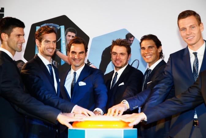 File photo of tennis star Roger Federer, Rafael Nadal, Novak Djokovic, Andy Murray and Stan Wawrinka seen together Roger Federer, Rafael Nadal, Novak Djokovic