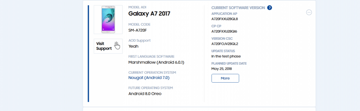 Samsung Galaxy A7 2017 to get Android Oreo on May 25. Samsung, Galaxy A7, 2017, Android Oreo, release date, ETA