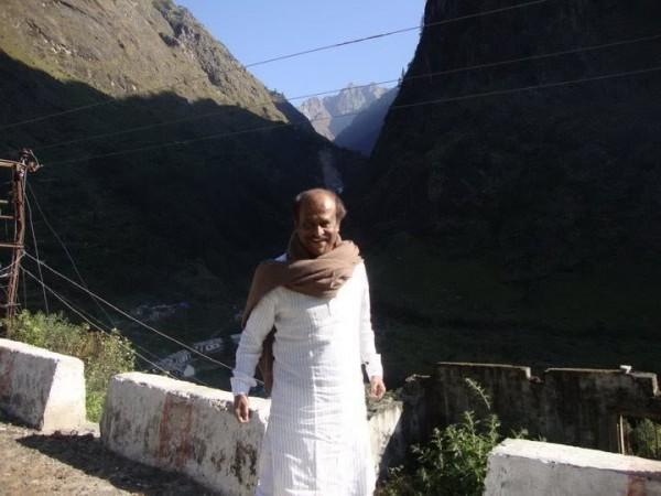 Rajinikanth on the foothills of Himalayas
