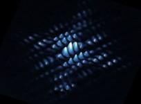 An image showing the electron wave function of a qubit made from a phosphorus atom precisely positioned in silicon