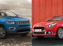 Jeep Compass and Fiat Punto Evo