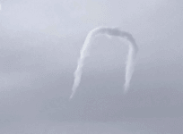 Horseshoe cloud spotted above Navada, USA on Thursday.