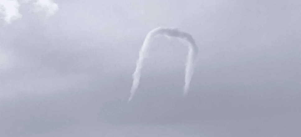 Horseshoe cloud spotted above Nevada, USA, on Thursday. Horseshoe cloud spotted above Navada, USA on Thursday.