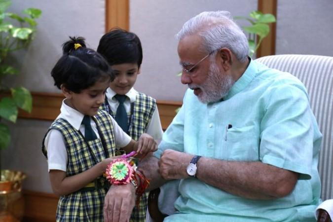Modi on Raksha Bandhan. Modi