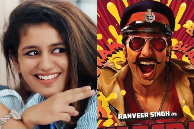 Priya Prakash Varrier, Ranveer Singh Ranveer Singh, Priya Prakash Varrier