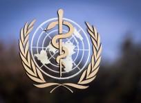 The logo of the World Health Organization (WHO)