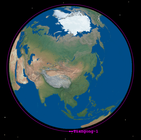 Tiangong-1 crash zone prediction Tiangong-1 crash zone prediction