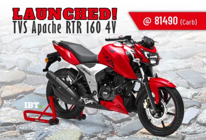 TVS Apache RTR 160 4V is the most powerful 160cc motorcycle. TVS Apache RTR 160 4V