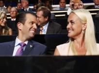 Donald Trump Jr. and his wife Vanessa attend the second day session at the Republican National Convention in Cleveland, Ohio, U.S. July 19, 2016.
