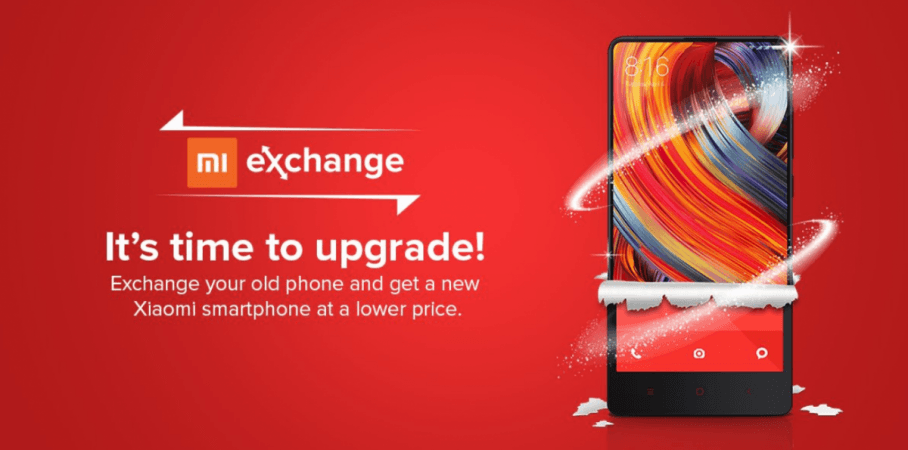 Cash discount coupon from Xiaomi Mi Exchange offer is valid only on Mi.com Xiaomi, Mi Exchange, discount coupon