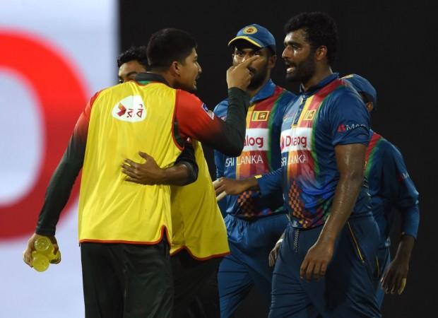 Bangladesh's Nurul Hasan and Sri Lanka's Thisara Perera were involved in a heated exchange of words during the final over Friday in Colombo. Nidahas Trophy - Sri Lanka vs Bangladesh