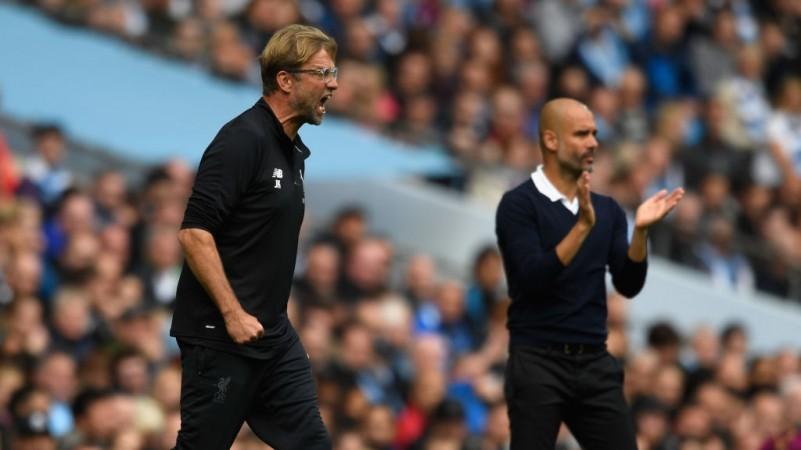 File photo of Jurgen Klopp and Pep Guardiola. Jurgen Klopp and Pep Guardiola