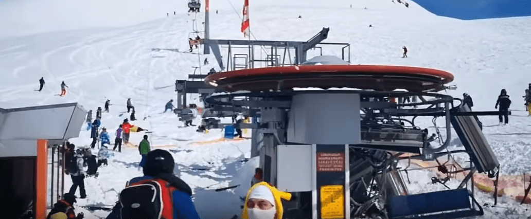 Skiing accident at the Gudauri ski-resort in Caucasus Mountains, Georgia. Skiing accident at the Gudauri ski-resort in Caucasus Mountains, Georgia.